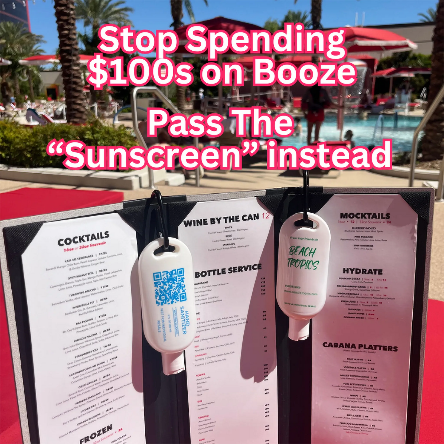 Hidden Sunscreen Flasks 3-Pack – 4 oz Each | Discreet Travel-Size Alcohol Containers That Look Like Lotion