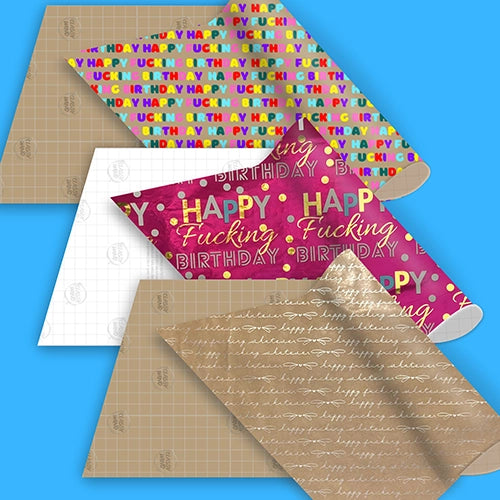 Classy Wino Funny Adult Wrapping Paper – 3-Pack Mini Rolls (17″ × 120″ each)