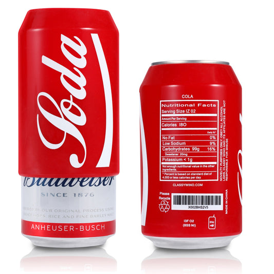 Beer Can Covers That Look Like Soda - Set of 4