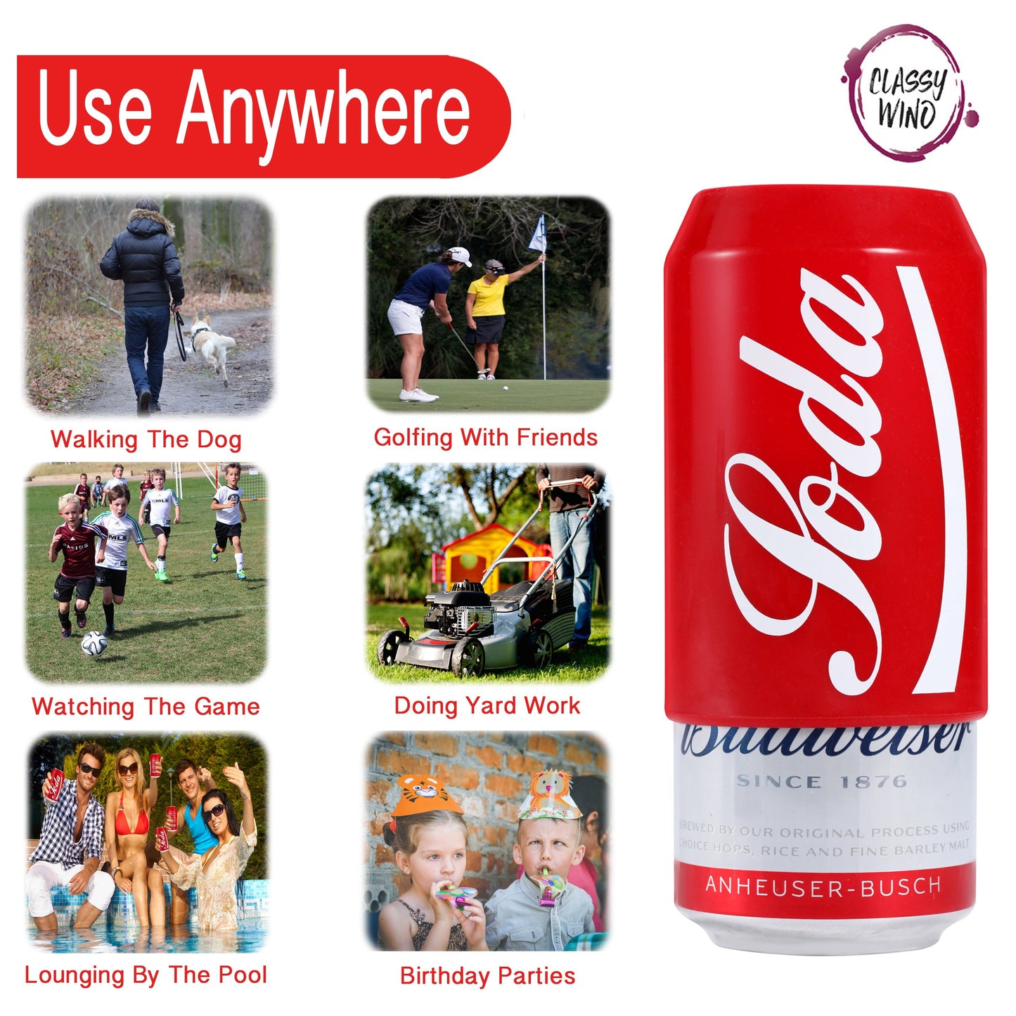 Beer Can Covers That Look Like Soda - Set of 4