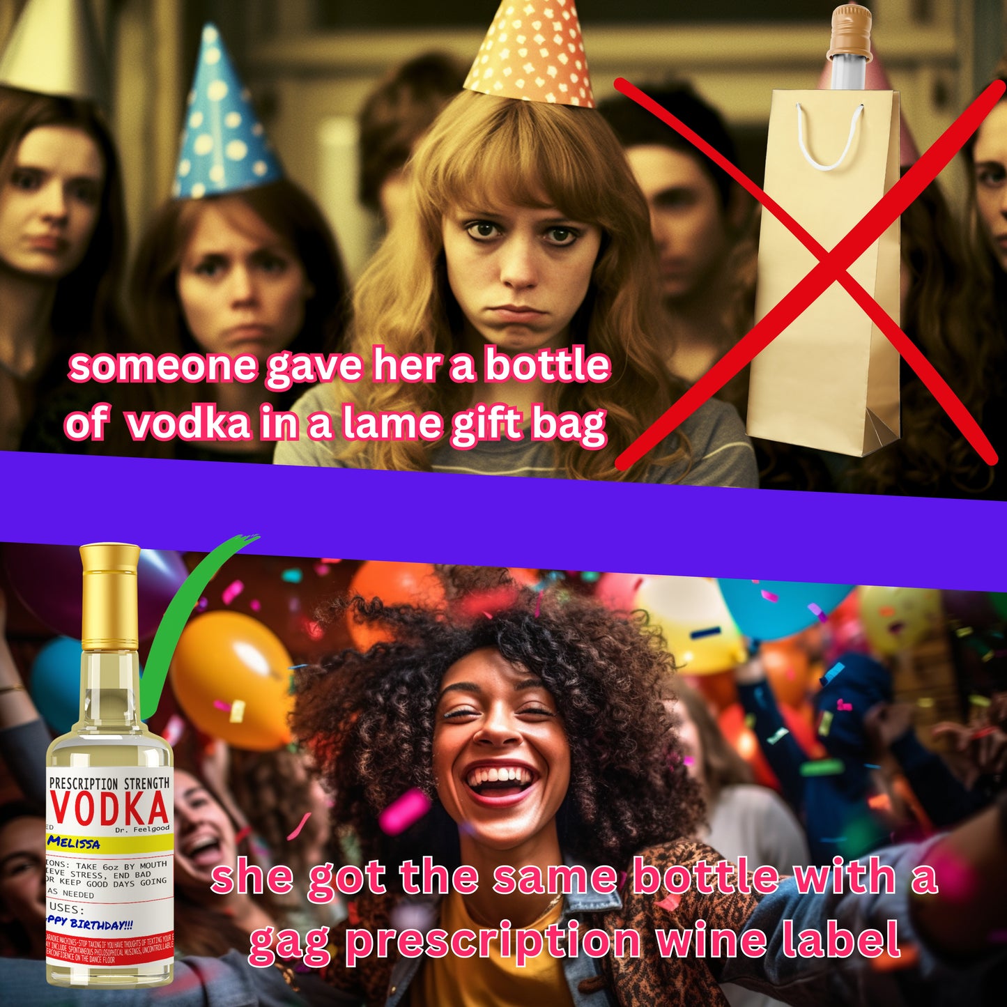 Funny Gag Prescription Label for Vokda Bottles 5 Pack - Use A Personalized Removable Sticker for Vodka Bottle Gifts Not A Boring Wine Gift Bag - Drinking Accessories for Men & Women